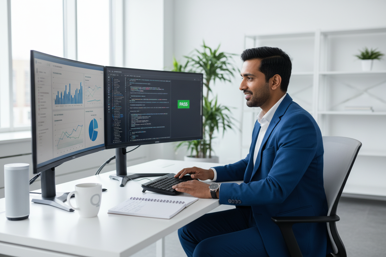 QA successful professional   